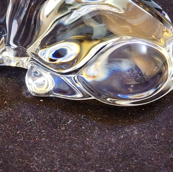 Signed Villeroy & Boch Crystal Dog Figurine Paperweight - Picture 13 of 14